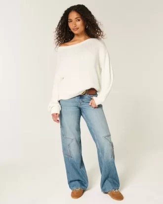 Slouchy Off-the-Shoulder Sweater
