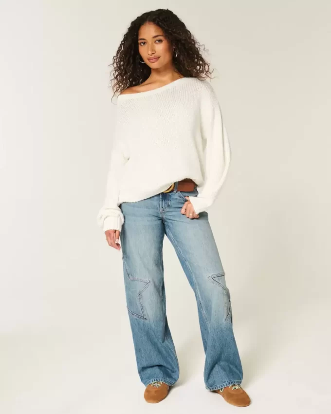 Slouchy Off-the-Shoulder Sweater