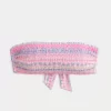 Smocked Bandeau Bikini Top