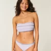 Smocked Bandeau Bikini Top