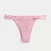 Smocked High-Leg Cheekiest Bikini Bottom