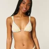 Smocked Over-the-Shoulder Triangle Bikini Top