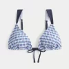 Smocked Over-the-Shoulder Triangle Bikini Top