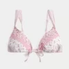 Smocked Over-the-Shoulder Triangle Bikini Top