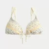 Smocked Over-the-Shoulder Triangle Bikini Top