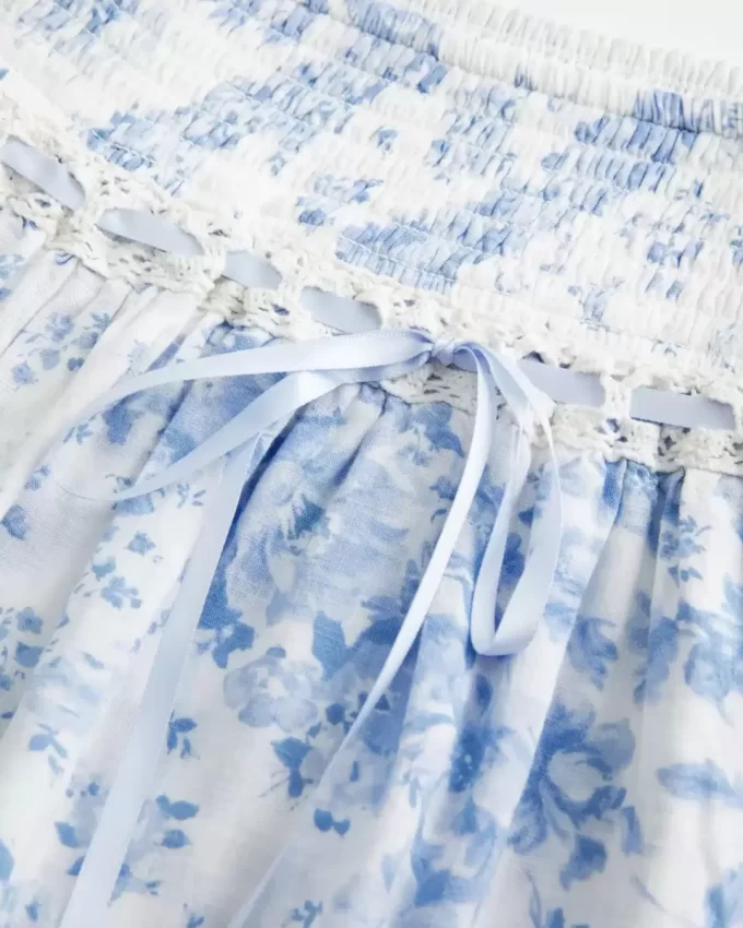 Smocked Tiered Mini Skort