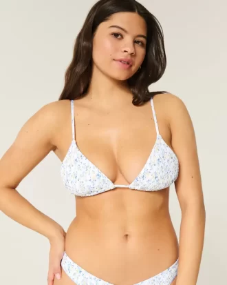 Smocked Triangle Bikini Top
