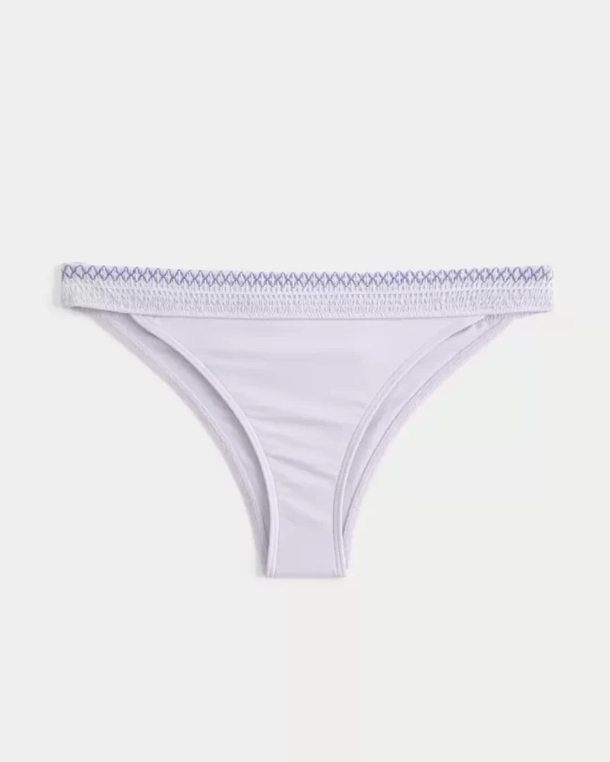 Smocked Waist High-Leg Cheekiest Bikini Bottom