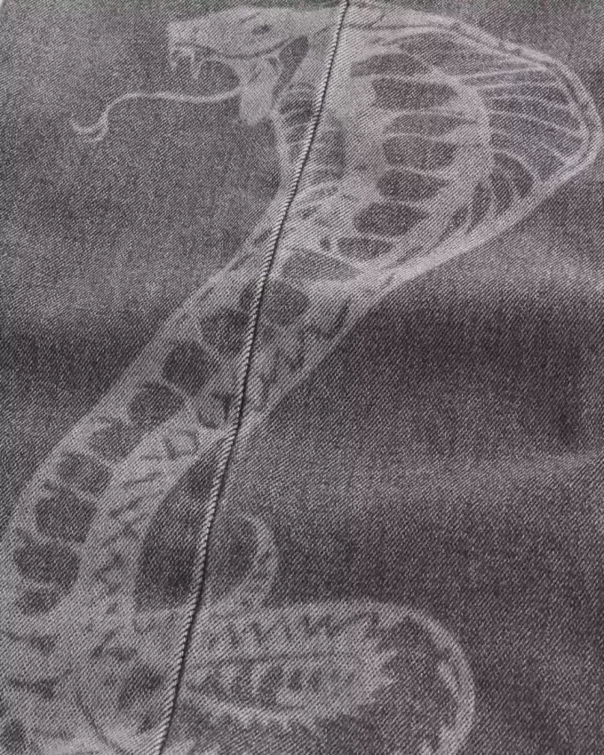 Snake Graphic Super Baggy Jeans