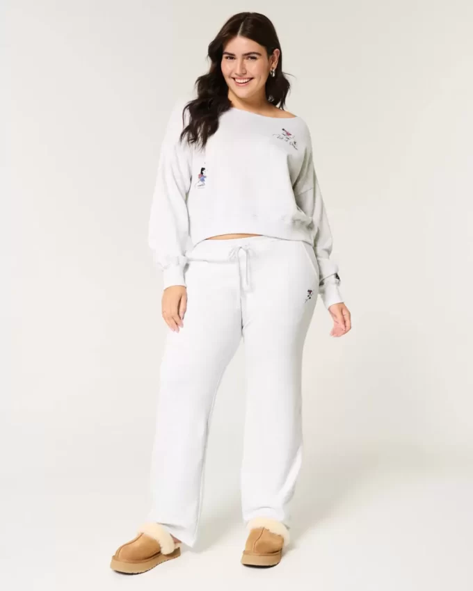 Snoopy Graphic Straight Sweatpants