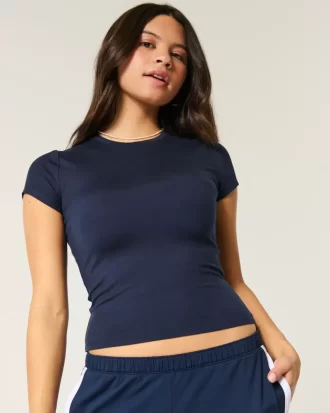 Soft Stretch Seamless Fabric Crew Baby Tee