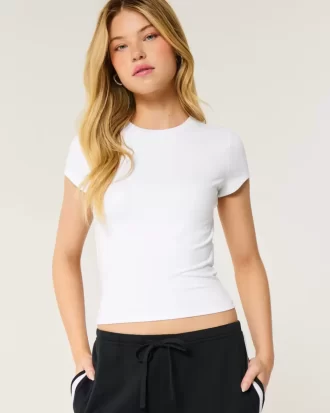 Soft Stretch Seamless Fabric Crew Baby Tee