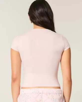 Soft Stretch Seamless Fabric Crew Baby Tee