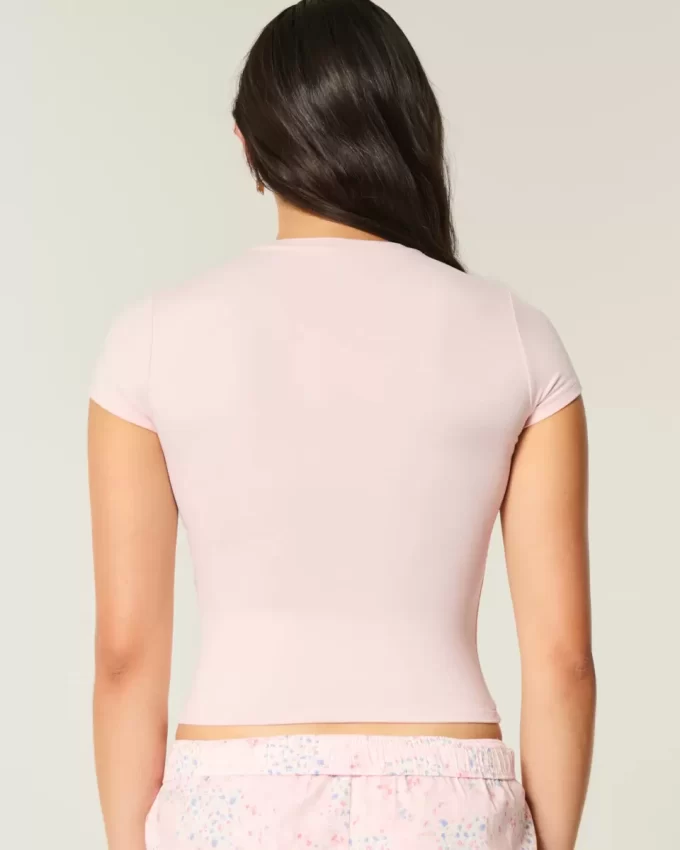 Soft Stretch Seamless Fabric Crew Baby Tee