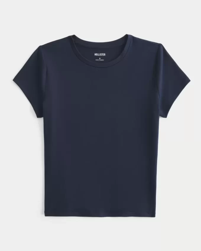Soft Stretch Seamless Fabric Crew Baby Tee