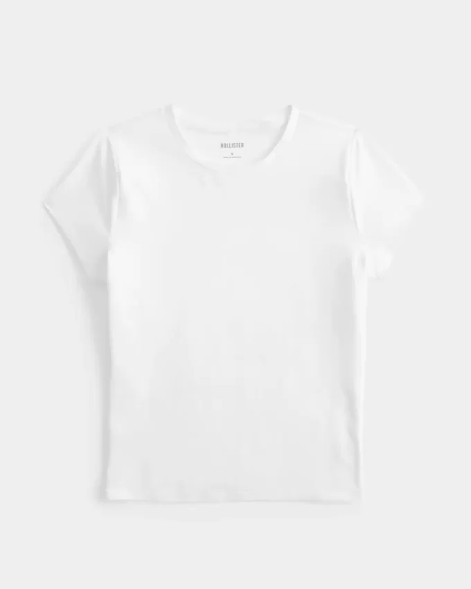 Soft Stretch Seamless Fabric Crew Baby Tee