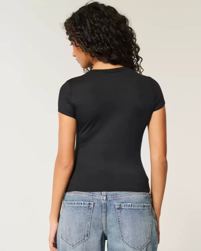 Soft Stretch Seamless Fabric Crew Baby Tee