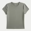 Soft Stretch Seamless Fabric Crew Baby Tee