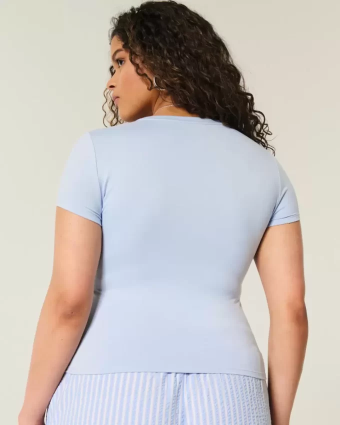Soft Stretch Seamless Fabric Crew Baby Tee