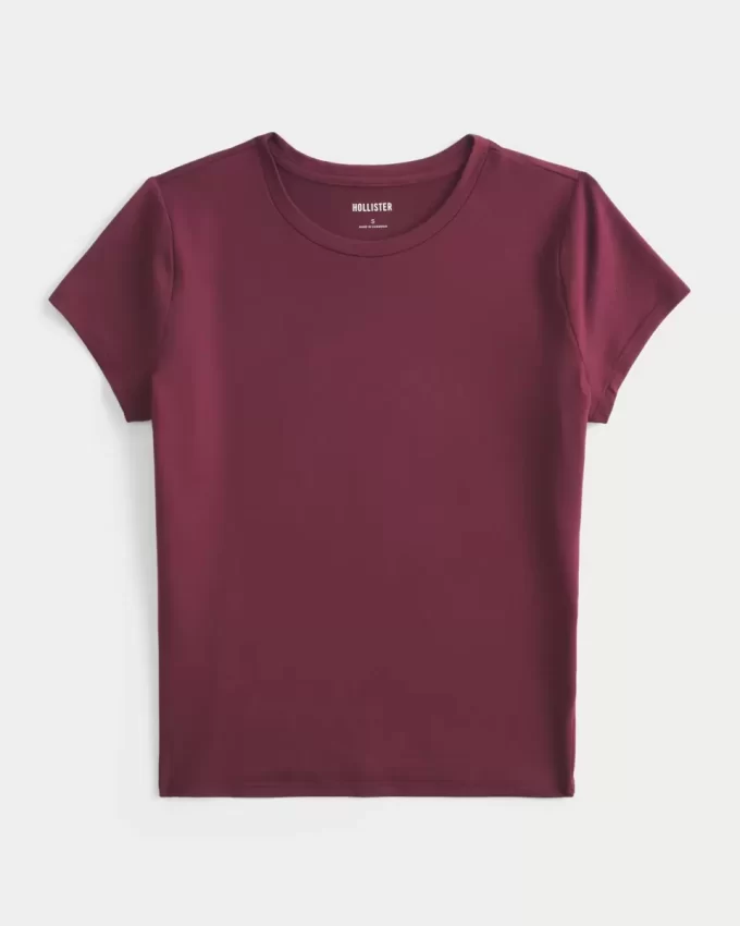 Soft Stretch Seamless Fabric Crew Baby Tee