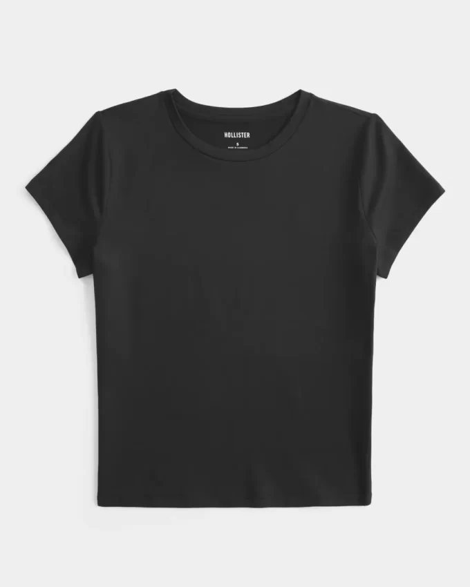 Soft Stretch Seamless Fabric Crew Baby Tee