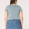 Soft Stretch Seamless Fabric Square Neck Baby Tee