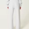 Sporty Graphic Wide-Leg Sweatpants