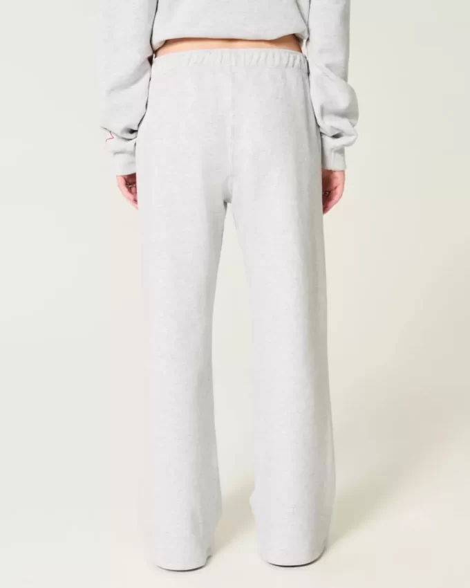 Sporty Graphic Wide-Leg Sweatpants