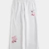 Sporty Graphic Wide-Leg Sweatpants