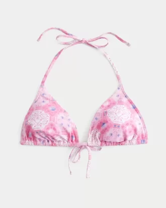 Spring Break Halter Triangle Bikini Top