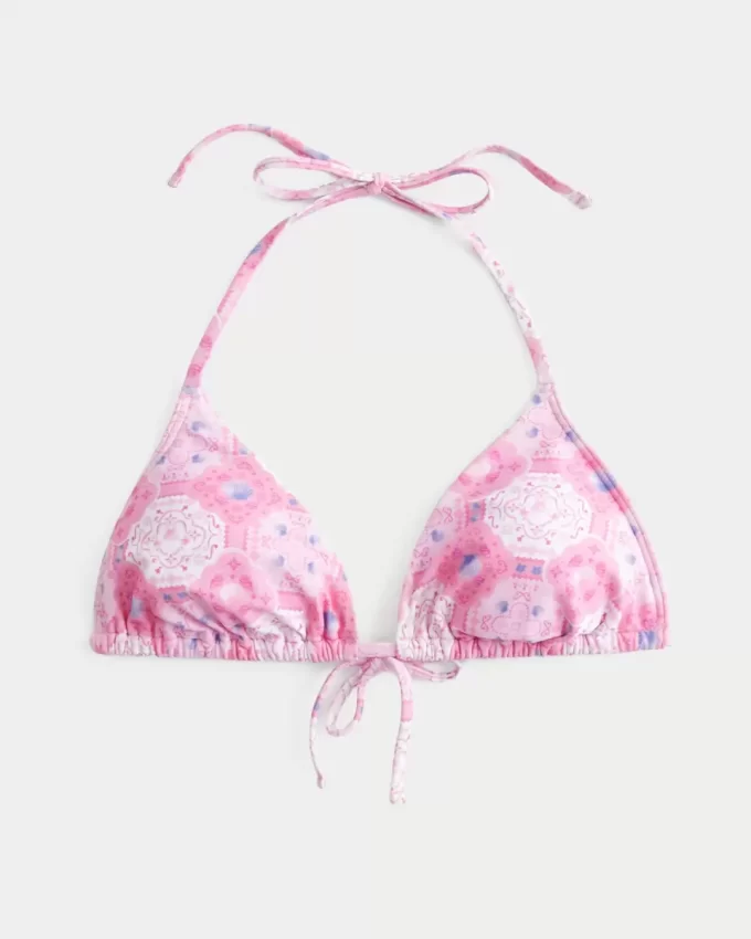 Spring Break Halter Triangle Bikini Top
