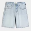 Star Graphic Baggy Denim Shorts