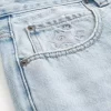 Star Graphic Baggy Denim Shorts