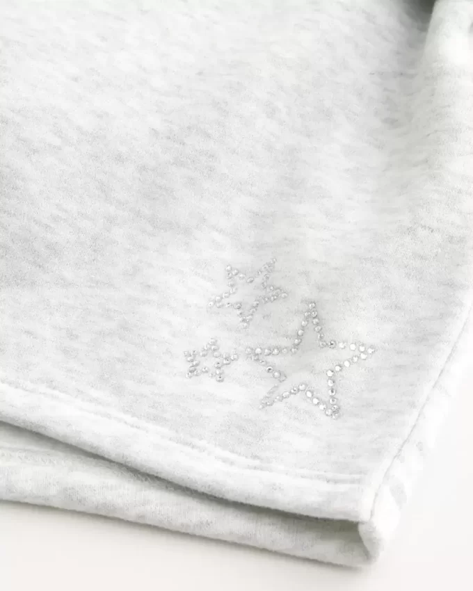 Star Graphic Fleece Mini Shorts
