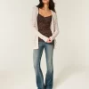 Stitchy Hooded No-Close Cardigan