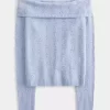 Stitchy Off-the-Shoulder Sweater