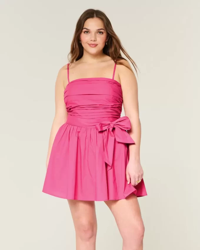 Strapless Bow Mini Dress