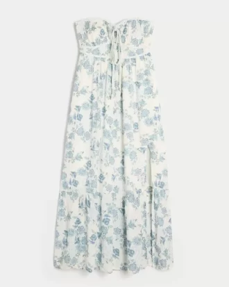Strapless Braided Maxi Dress