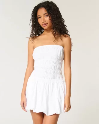 Strapless Bubble Mini Dress