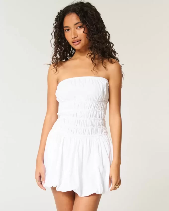 Strapless Bubble Mini Dress