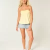 Strapless Cinched Babydoll Top