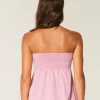 Strapless Cinched Babydoll Top