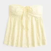 Strapless Cinched Babydoll Top