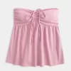 Strapless Cinched Babydoll Top