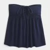 Strapless Cinched Babydoll Top