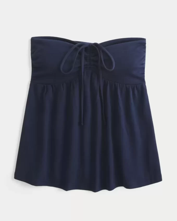 Strapless Cinched Babydoll Top