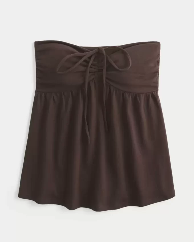 Strapless Cinched Babydoll Top