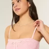 Strapless Crochet-Style Mix Maxi Dress