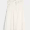Strapless Embroidered Babydoll Dress