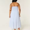 Strapless Embroidered Maxi Dress